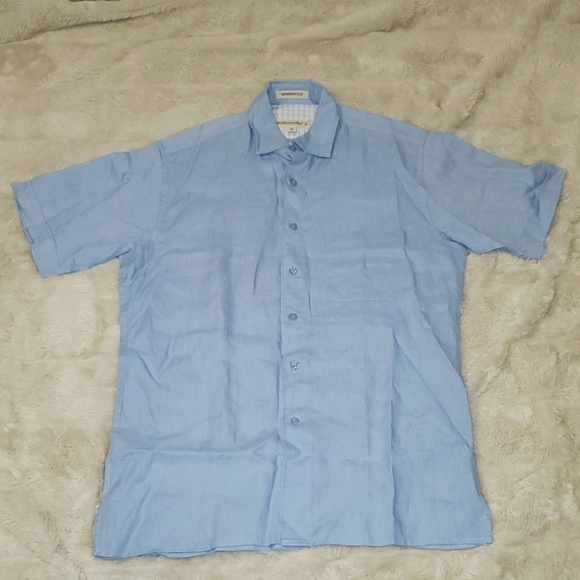 Pronto Uomo Modern Fit 100% Linen Button Down Shirt NWT The Men's Warehouse M - Picture 1 of 9